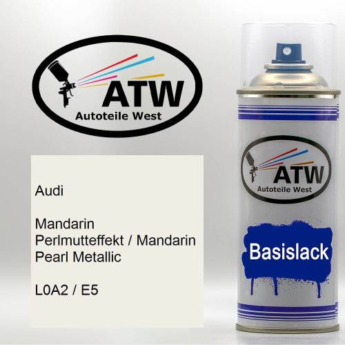 Audi, Mandarin Perlmutteffekt / Mandarin Pearl Metallic, L0A2 / E5: 400ml Sprühdose, von ATW Autoteile West.